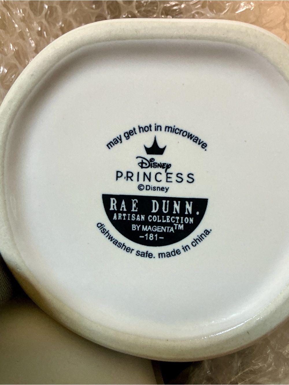 Rae Dunn Disney Cinderella Bibbidi Bobbidi Boo Pumpkin Carriage Mug  White &Blue - Picture 2 of 5
